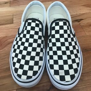 VANS checker slip ons